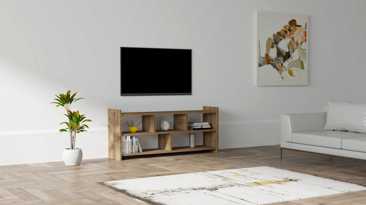 Comoda TV, Hanah Home, Pera, 117.5x55x28 cm, Maro - imagine 7